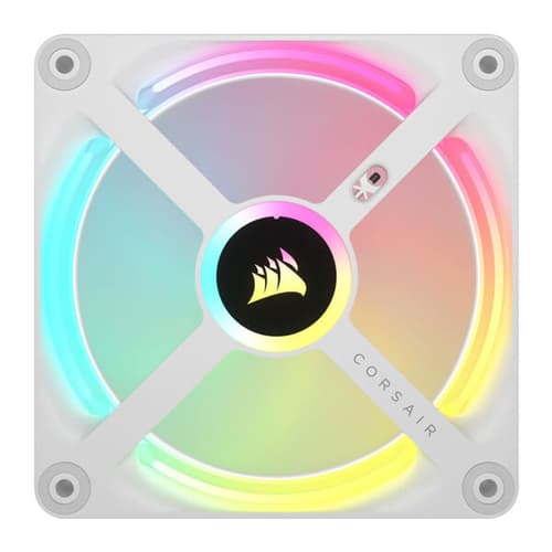 Corsair iCUE Link QX120 RGB White 120mm PWM Cabinet Fan Expansion Kit (Single Pack)